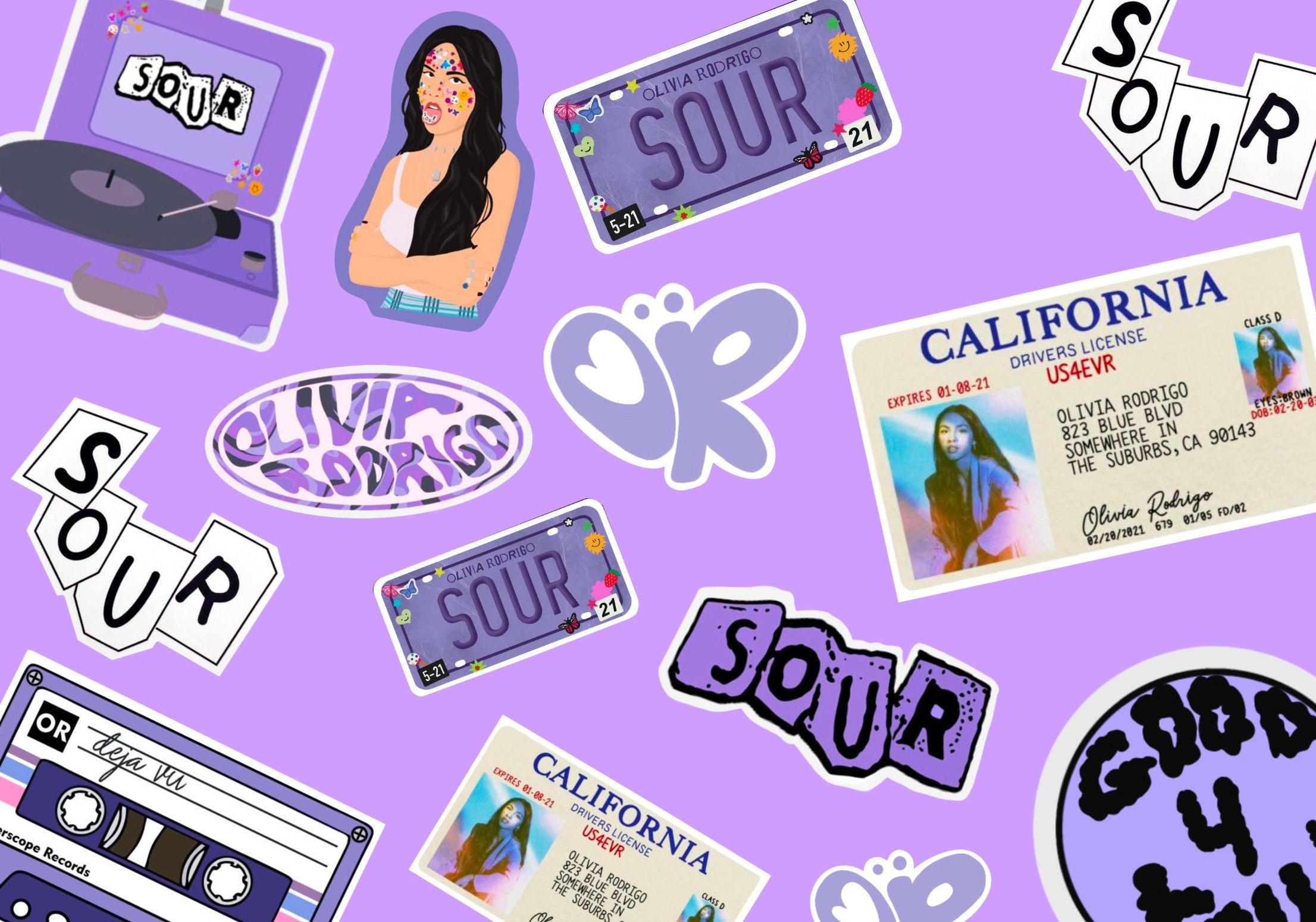 Pack of stickers 10pcs Olivia Rodrigo Stickers Laptop Sticker Etsy