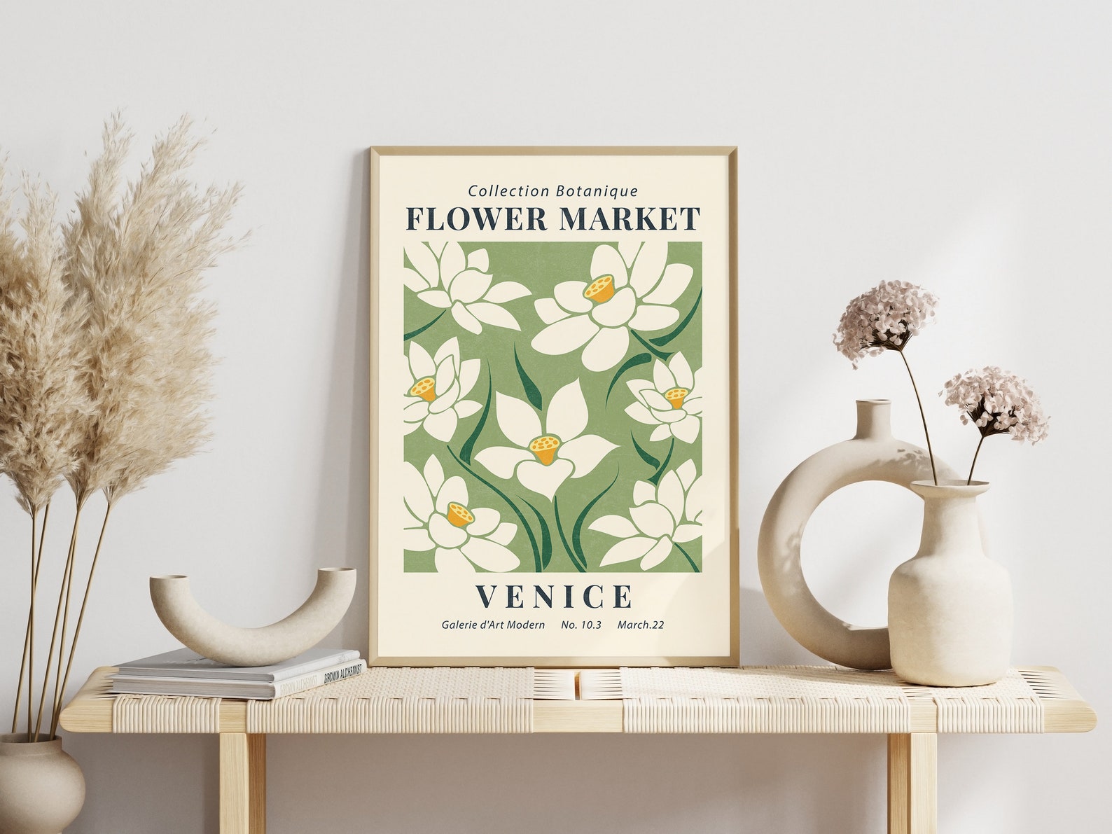 Flower Market Print Set of 9 Gallery Wall Art Retro Botanical Floral ...