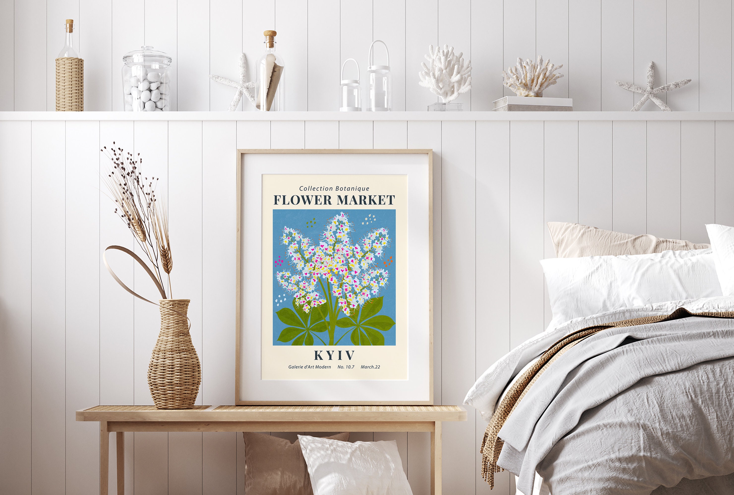Flower Market Print Minimalist Gallery Wall Art Botanical Spring Floral ...