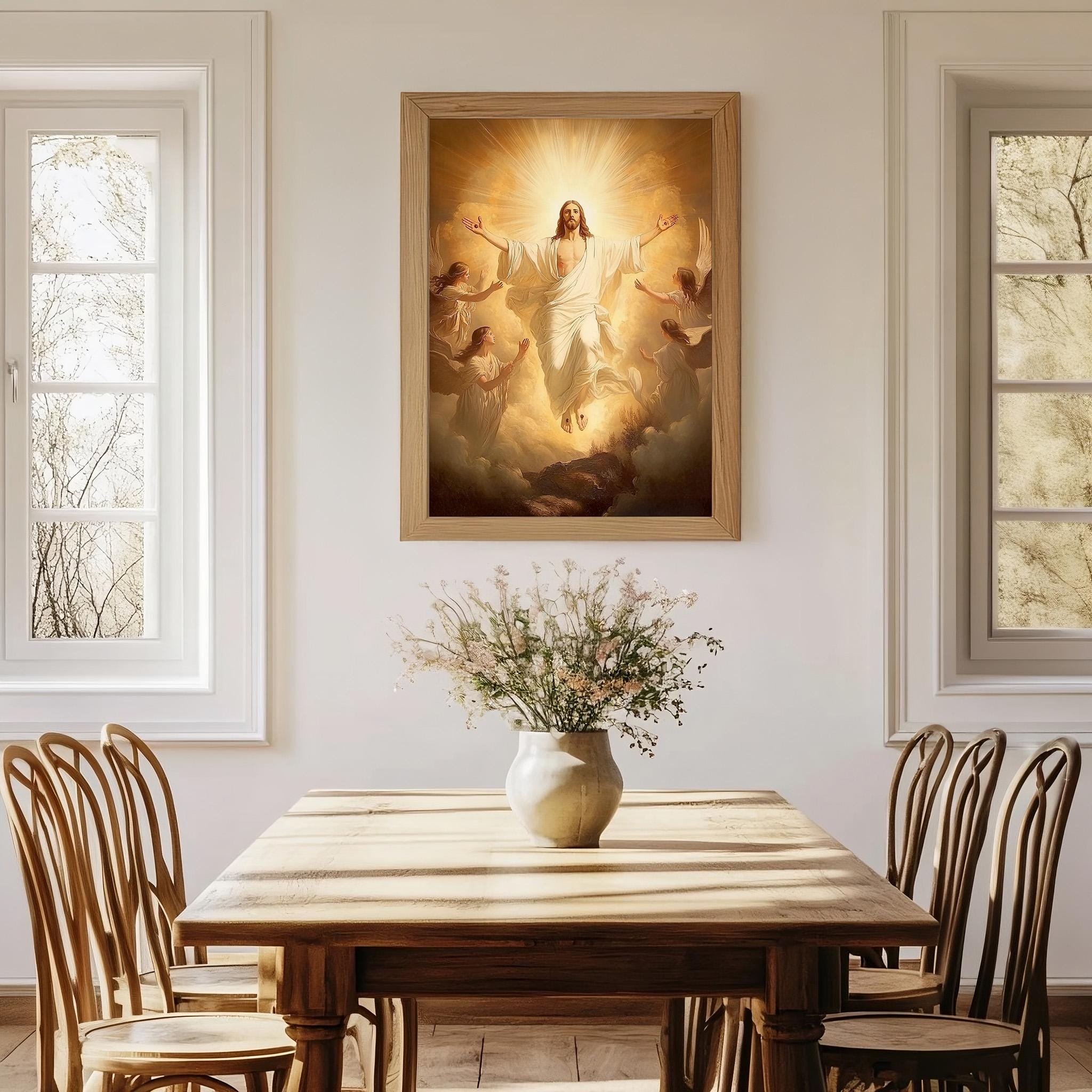 Easter Wall Art Resurrection Jesus Easter Printable Vintage Christian ...