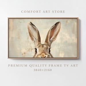 Easter Frame TV Art Samsung Frame TV Spring Frame TV Rabbit Ears Art Antique Easter Bunny Spring Bunny Ears Painting Vintage Farmhouse Decor