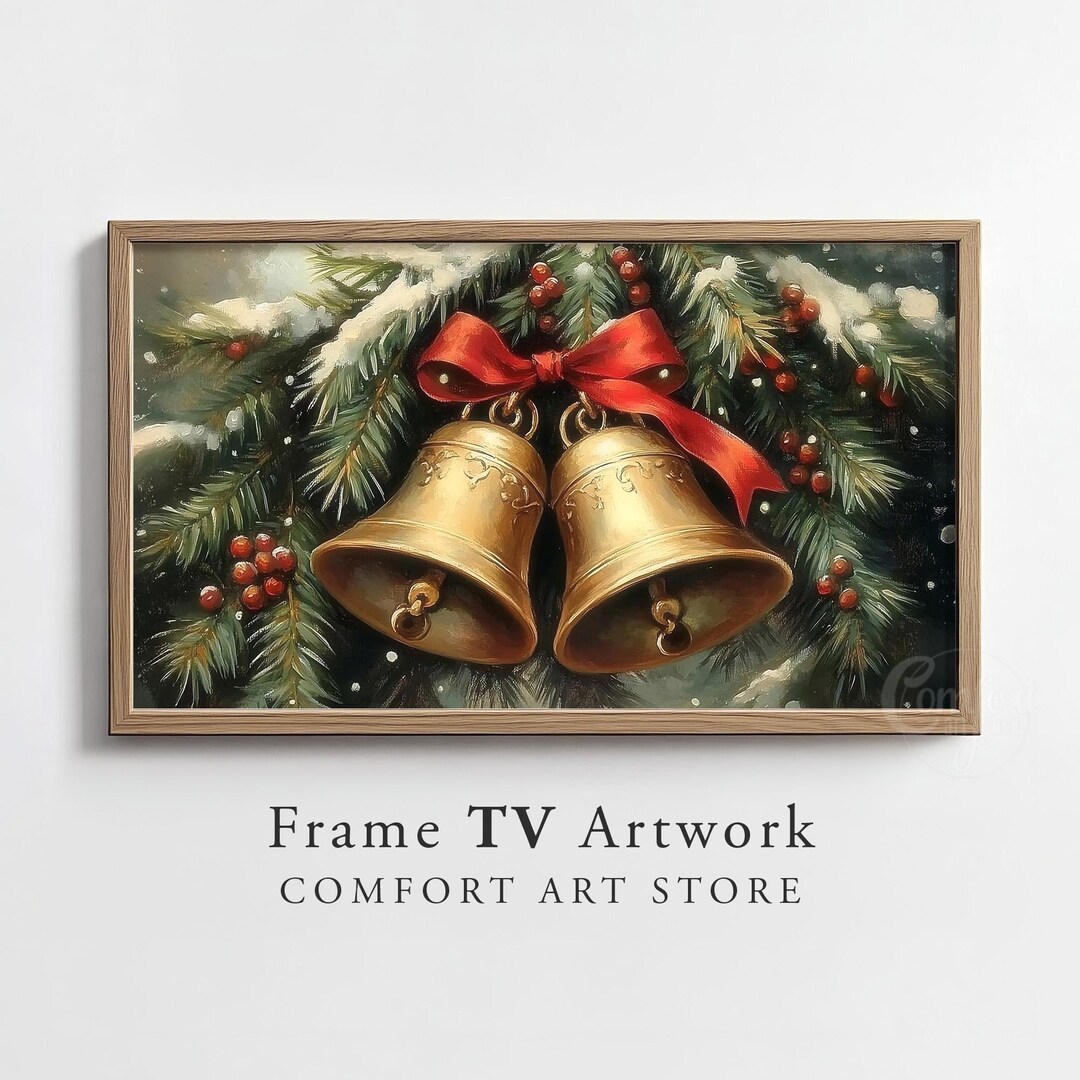 Vintage Christmas Bells Frame TV Art (digital Download) - Etsy