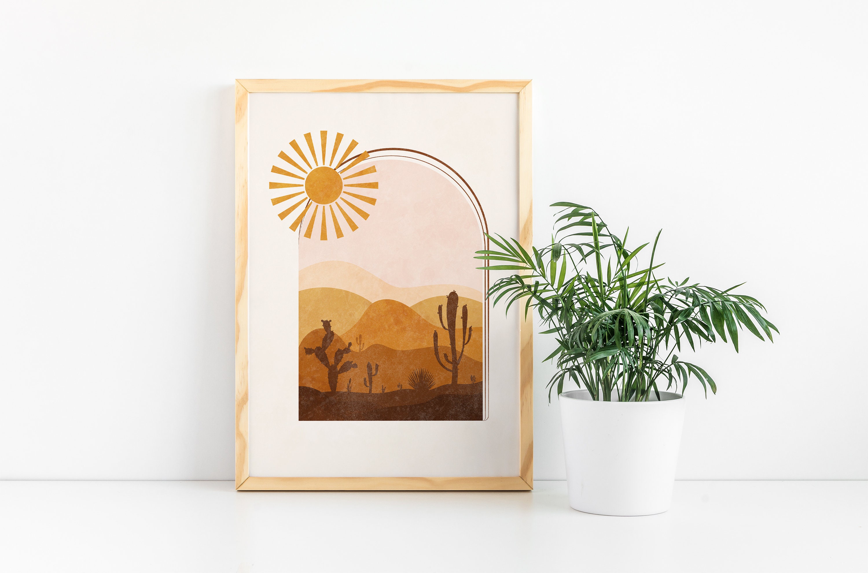 Boho wall art set of 3 prints Boho landscape Boho wall decor Etsy
