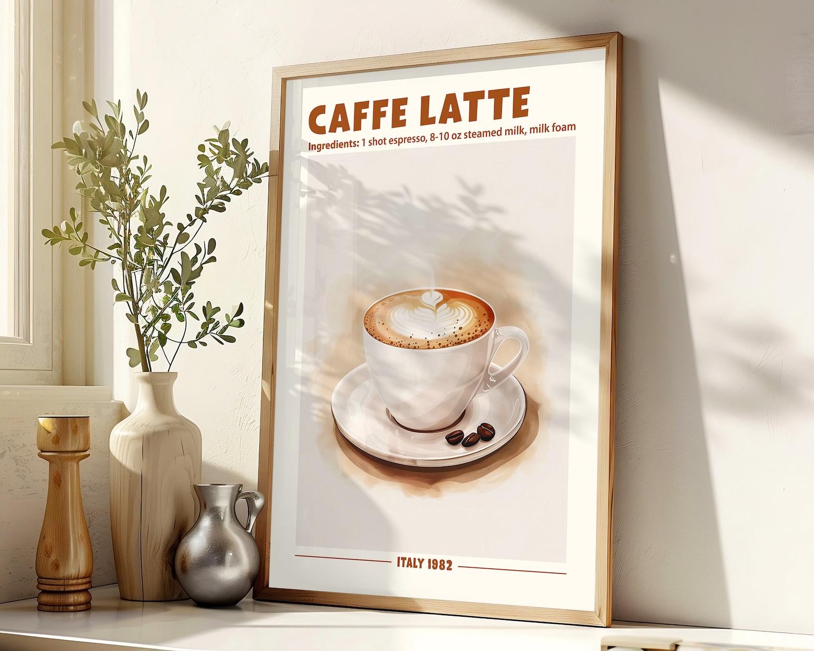 set of 6 kitchen prints coffee print set kitchen art... Coffee Print Set of 6 Retro Poster Cappuccino Irish Coffee Caffe Latte ...