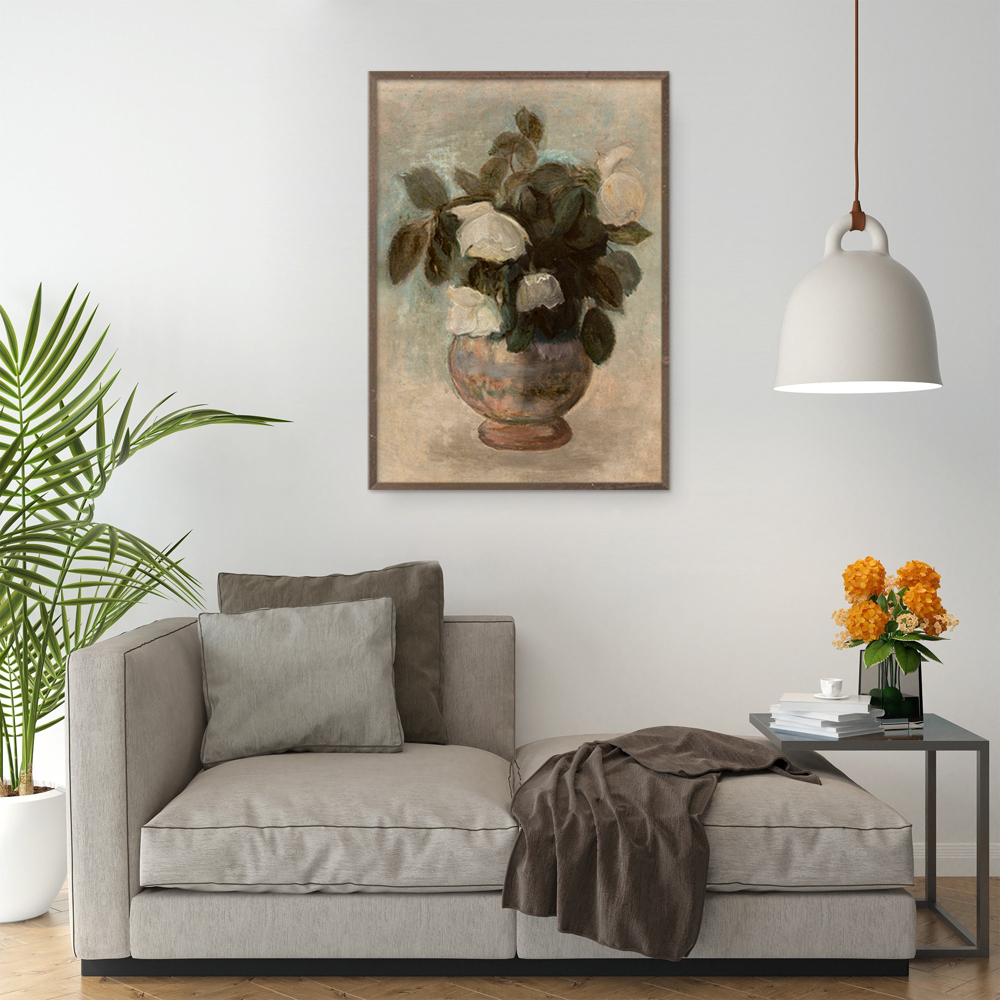 Vintage Roses Print Bouquet Wall Art Botanical Oil Painting Antique ...