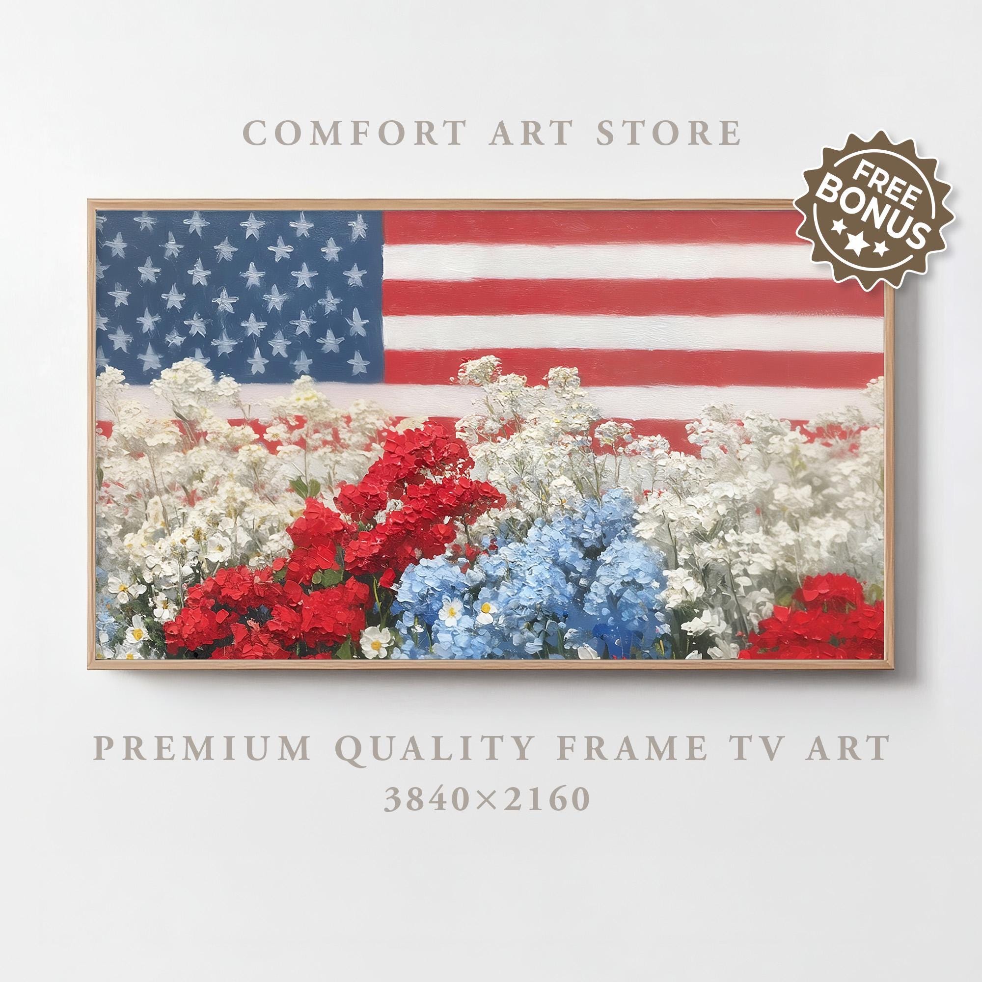 Independence Day Frame TV Art Samsung Frame TV 4th of July Print 