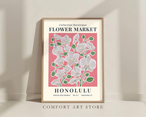 Flower Market Print Wall Art Spring Flowers Poster Floral Art Printable Botanical Art Gallery Museum Exhibition Poster Flower Market Poster