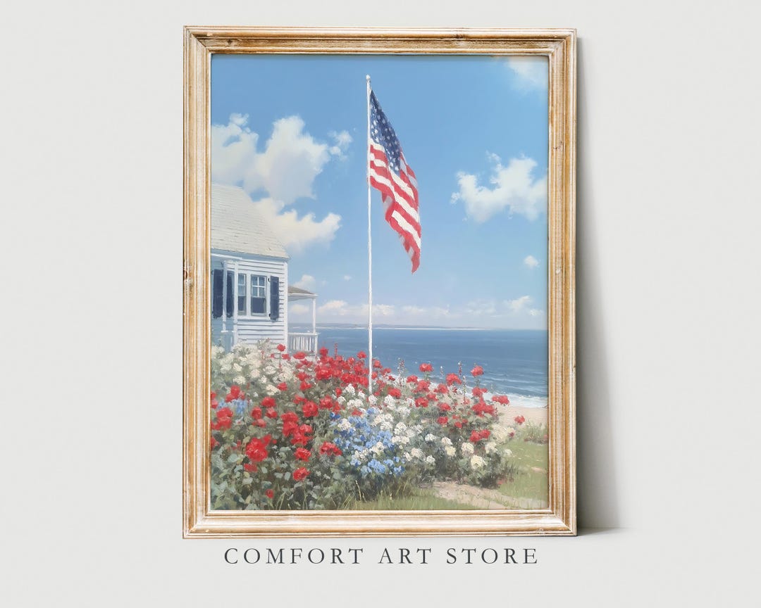 Independence Day Print 4th of July American Flag Printable Summer Wall ...
