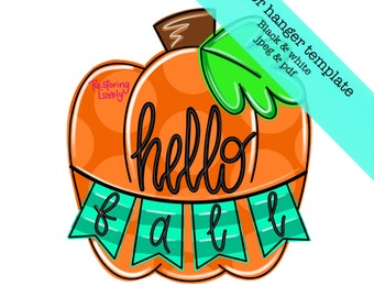 PLANTILLA, Plantilla para colgar en la puerta con forma de calabaza, decoración DIY de otoño
