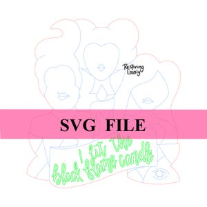 Svg file, Halloween witch sisters door hanger svg template, black flame candle svg file, laser cut file