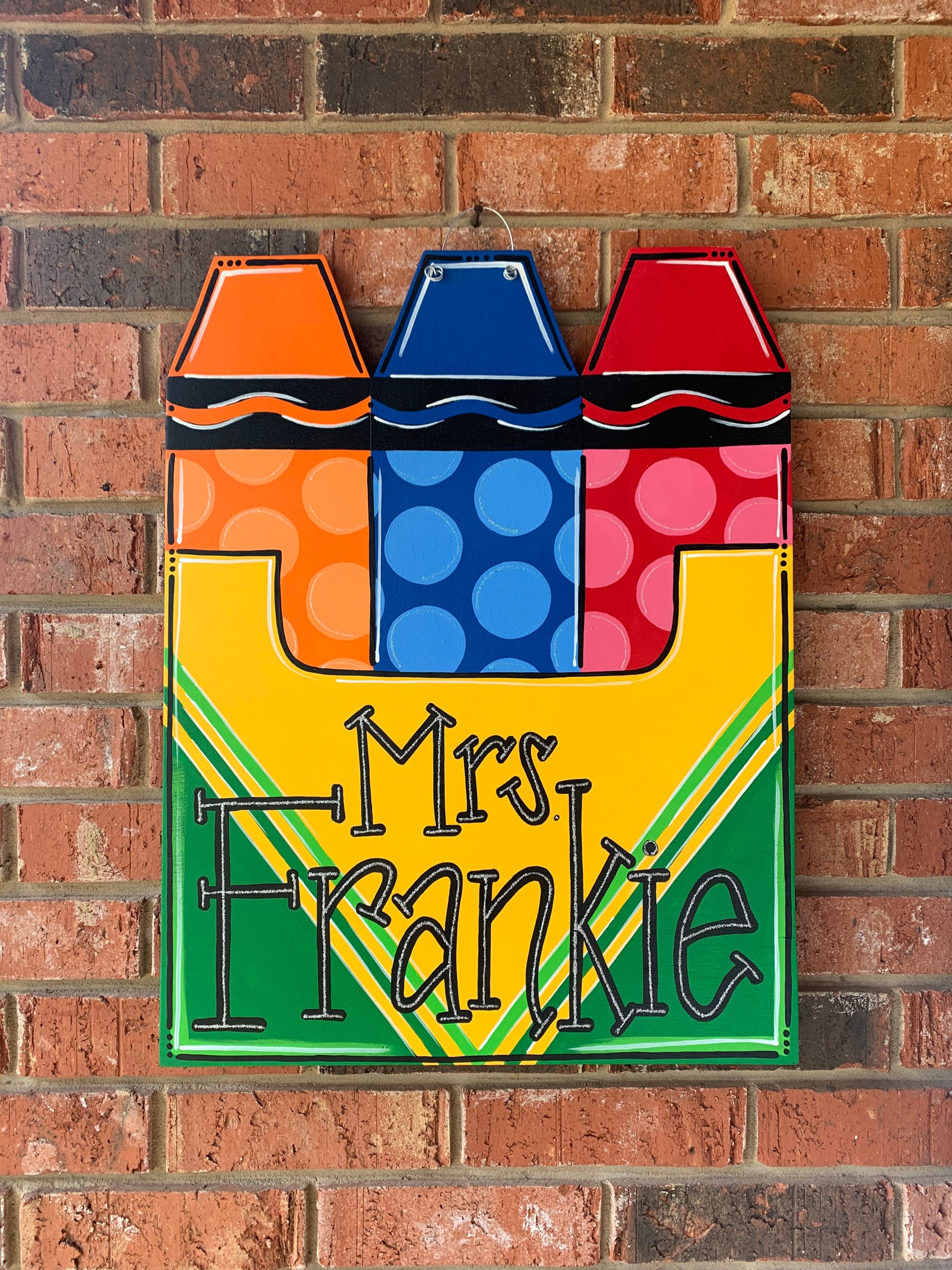 Teacher door hanger classroom door hanger Crayon box door Etsy