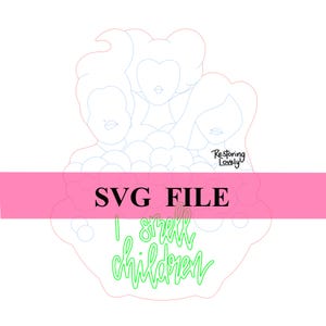 SVG file, Halloween witch sister door hanger svg, I smell children cauldron template svg, laser cut file