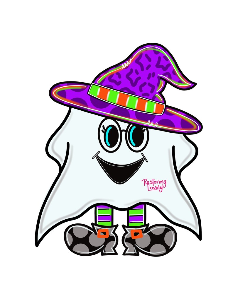 TEMPLATE Halloween Door Hanger Template Ghost Door Hanger Etsy