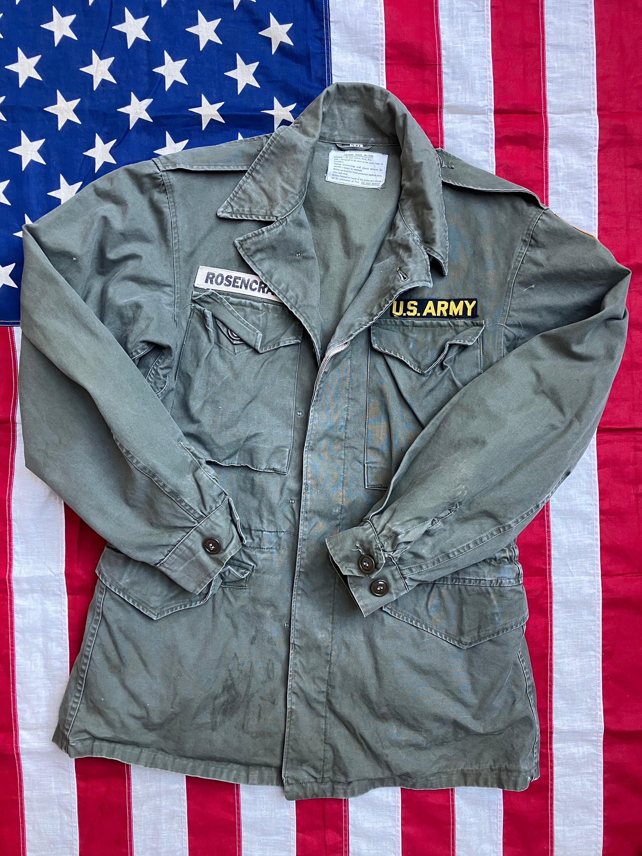 Vtg 50s US Army M-51 Field Jacket Sergeant 47th Infantry