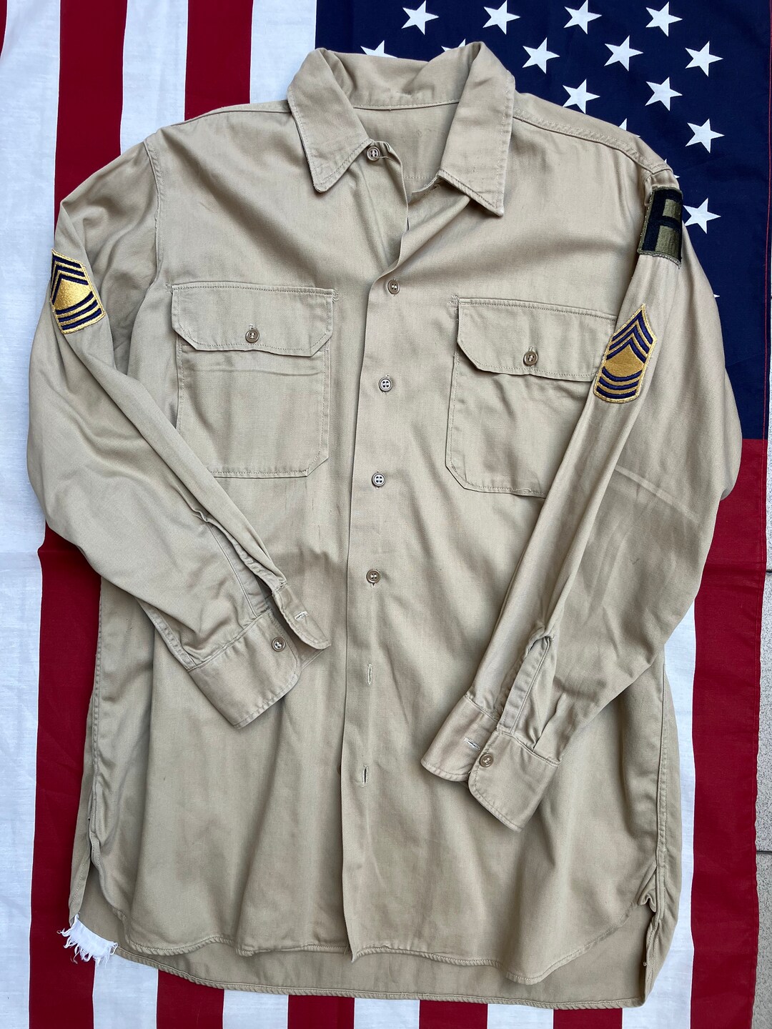 1950S US Army Khaki Shirt Size M/L Etsy