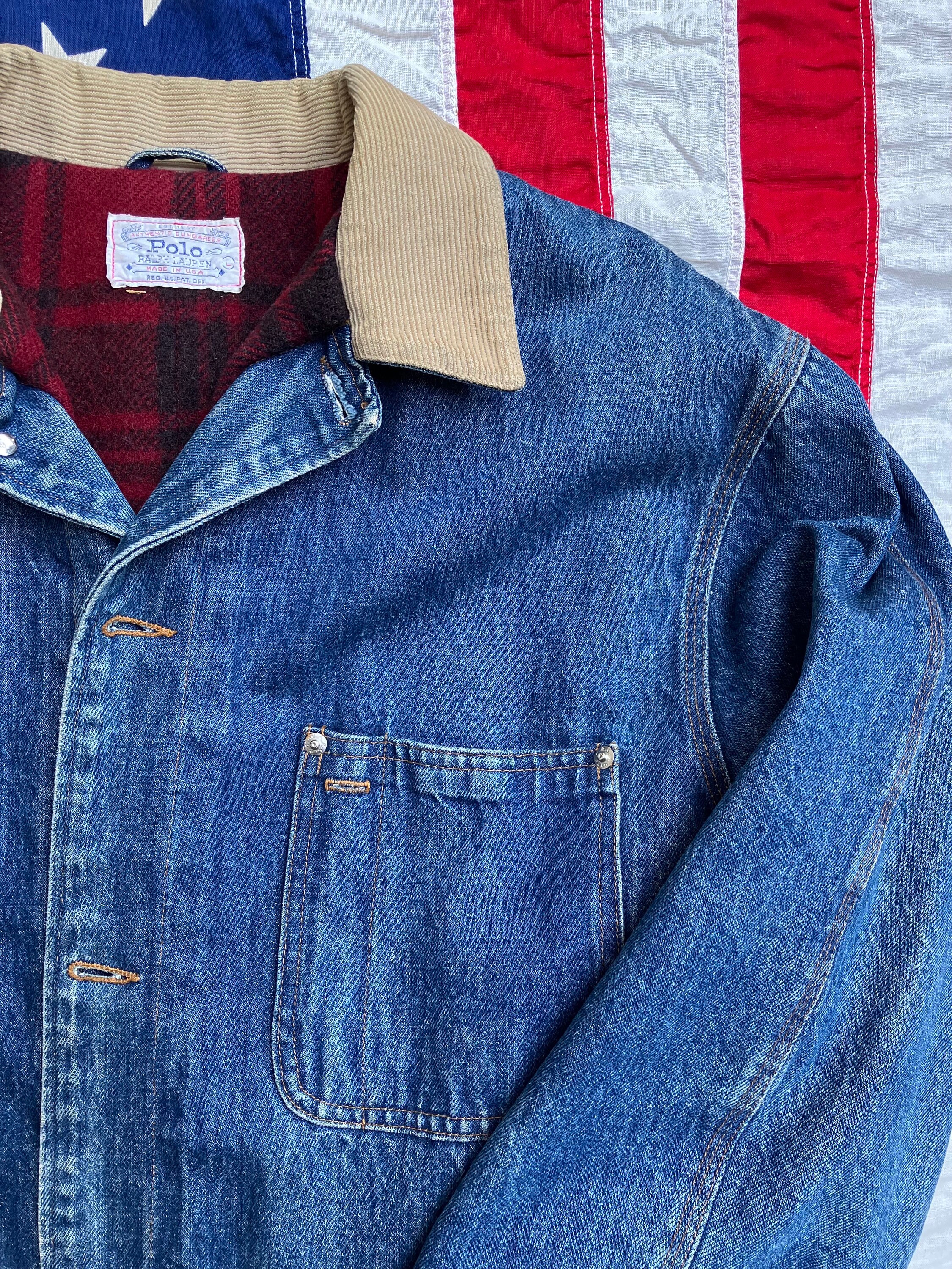 Size L Vintage Polo Ralph Lauren | Blue Denim | Chore Jacket Size L Vintage Polo Ralph Lauren | Blue Denim | Chore Jacket