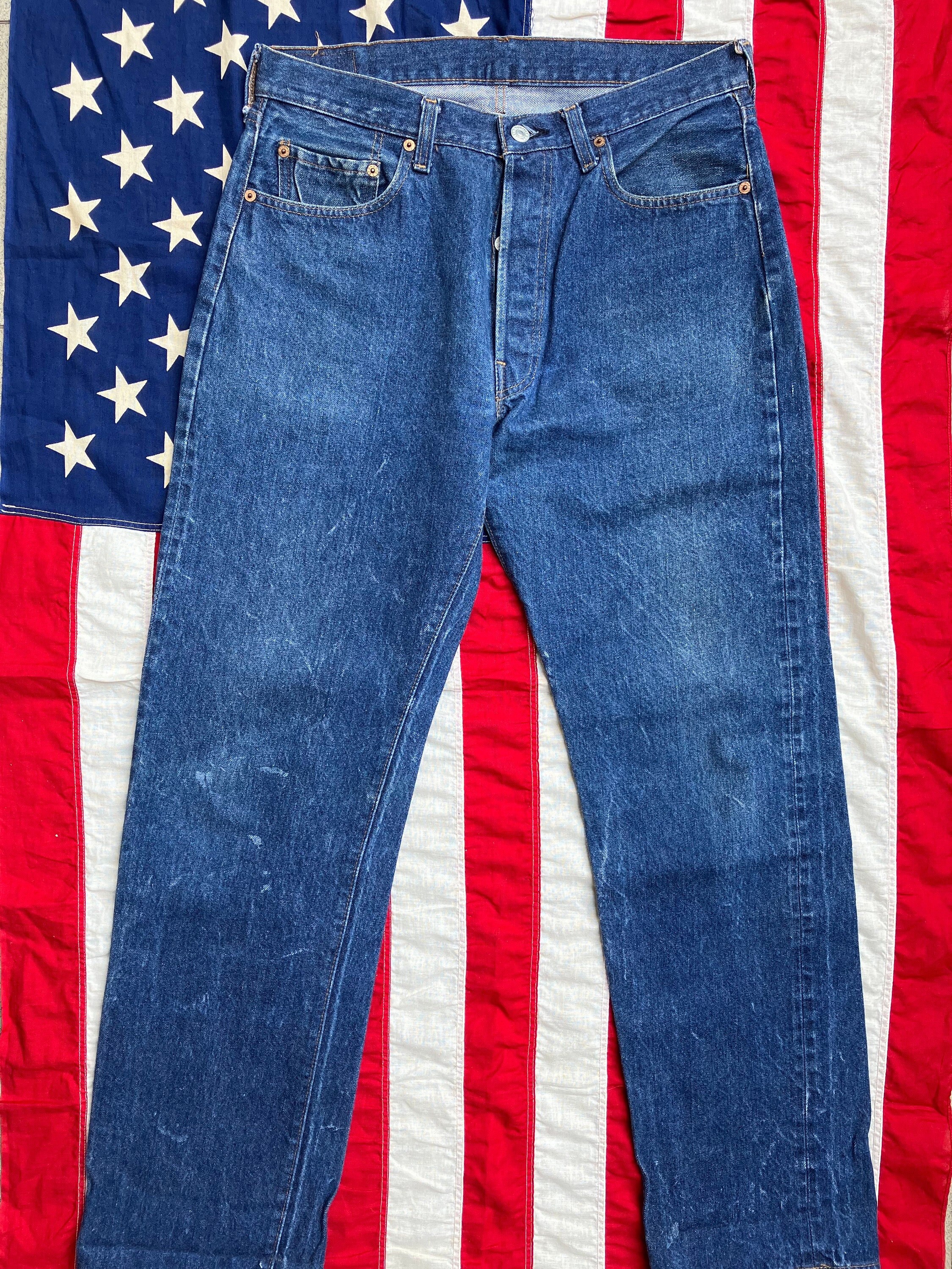 W34 Vintage 80s Levis 501 Redline 524 Selvedge Jeans Size W34 L36  