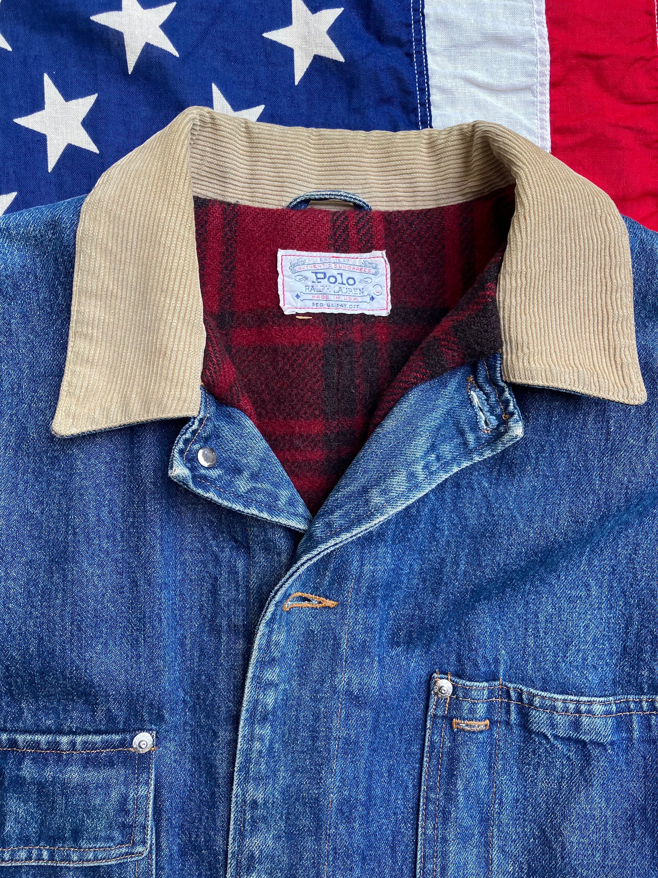 Size L Vintage Polo Ralph Lauren | Blue Denim | Chore Jacket Size L Vintage Polo Ralph Lauren | Blue Denim | Chore Jacket