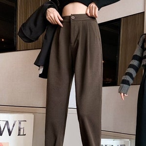 Dark Academia Clothing Casual Vintage Loose High Waist Harem Pants For Woman, Retro Harajuku Y2k Fashion 90s Cyberpunk Clothing For Ladies