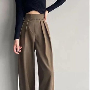 Cute Summer New High Waisted Palazzo Pants,Dark Academia Pants Women, Light Academia Clothing Wid Leg Pants , Gift for her