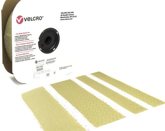 VELCRO® Brand Adhesive Fasteners - Beige Hook 2" Wide x 12"