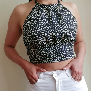 PDF Halter Crop Top Sewing Pattern Digital Pattern Amanda Halter Crop Top 6 SIZES Instant download A4, US letter image 4