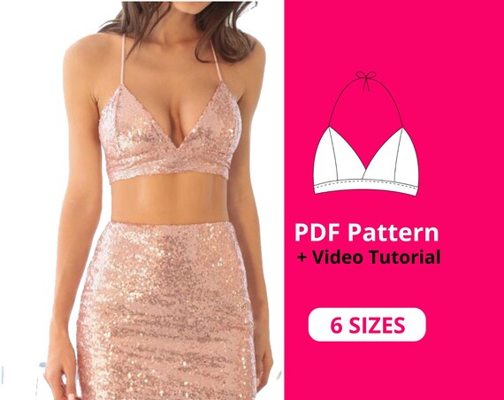 Nancy Bralette PDF Sewing Pattern Bralette Pattern Instant