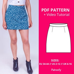 Melissa Skirt PDF Sewing Pattern Womens High Waisted Skirt Skirt ...