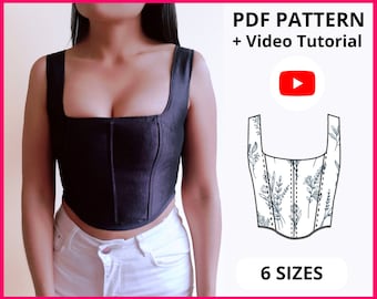 Mary Corset | PDF Sewing pattern | Corset Pattern | Corset Sewing Pattern | 6 SIZES | Instant download A4, US letter