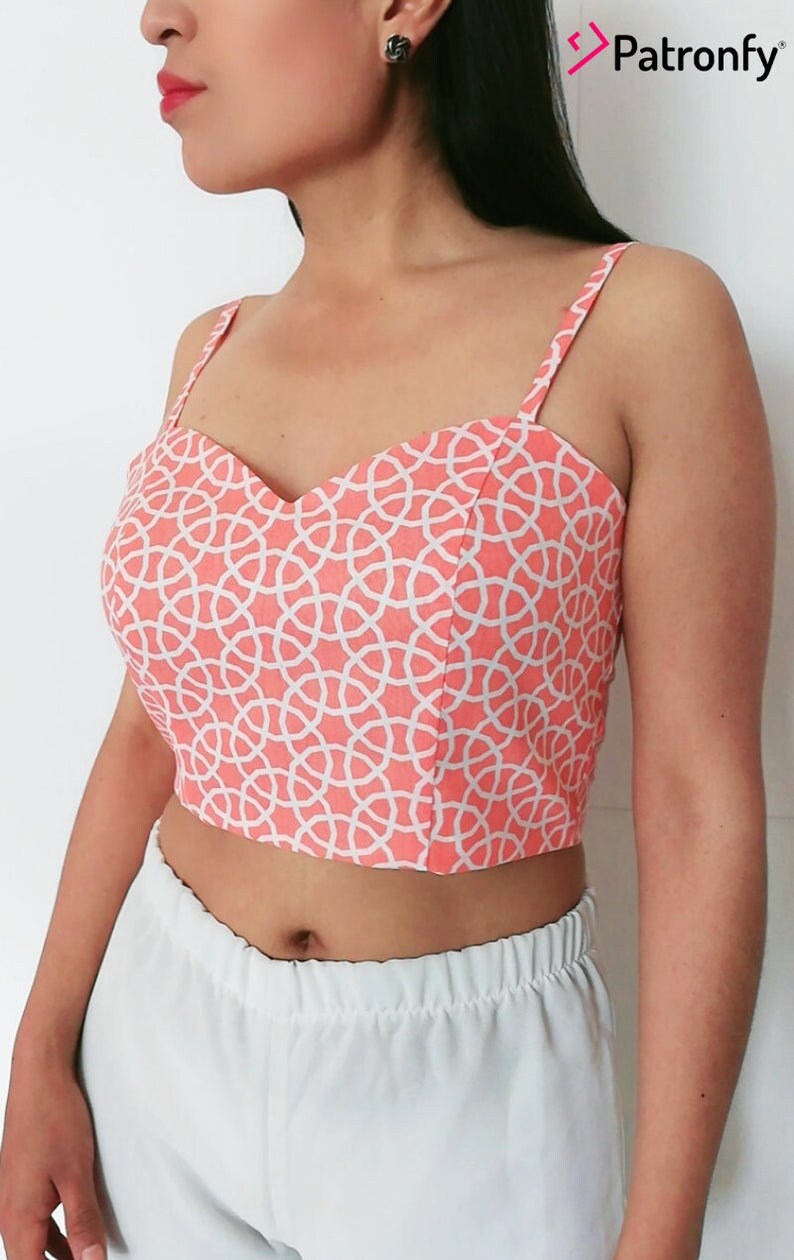 Julia Crop Top Bustier pattern Digital Pattern PDF Etsy