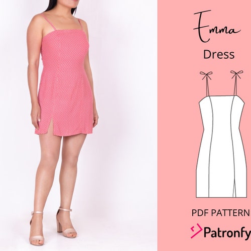 Emma Dress PDF Sewing Pattern Cami Dress Pattern Dress - Etsy