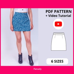 Melissa Skirt PDF Sewing Pattern Womens High Waisted Skirt - Etsy Australia