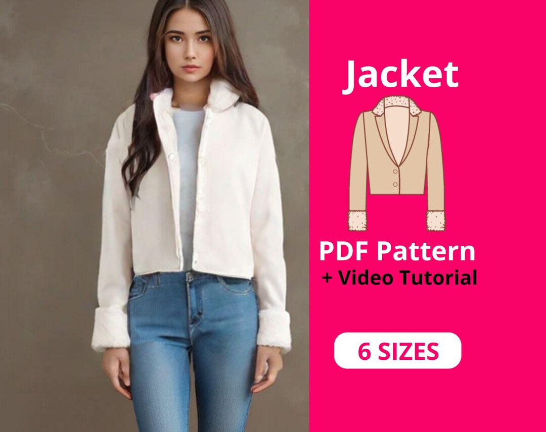 Jacket Pattern | PDF Sewing Pattern | Jacket Pattern for Women| Lucia ...