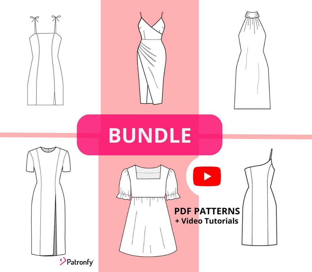 Bundle 6 Sewing Patterns Women Pattern | Sewing Pattern for Women PDF ...