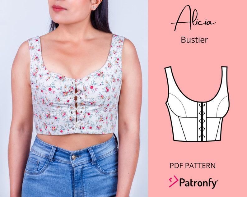 Alicia Bustier PDF Sewing Pattern Bustier Pattern Etsy