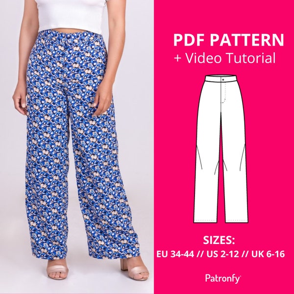 Casual Pants Pattern Etsy