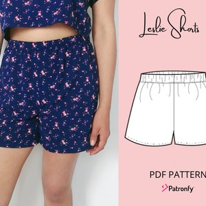 Leslie Shorts Digital PDF Sewing Pattern Shorts Pattern - Etsy