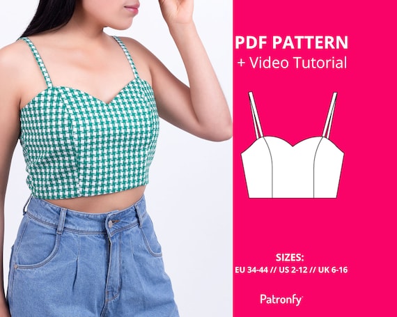 Corset Top Sewing Pattern, Instant Download, Underbust Corset Pattern,  Corset Belt Digital PDF Sewing Pattern, Corset Belt Sewing Pattern 