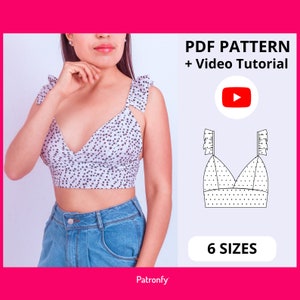 Blusa corta bralette Etsy Espana