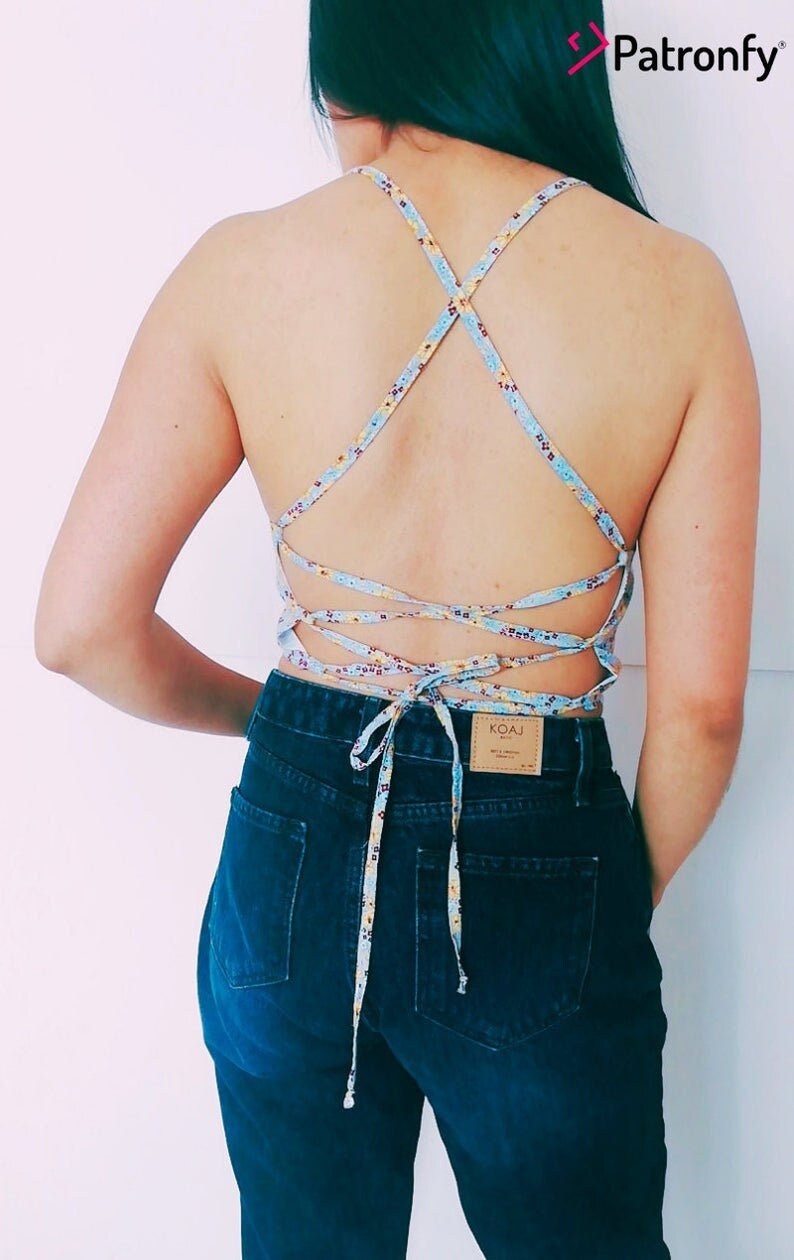 Alisson Open Back Top PDF Sewing Pattern 6 SIZES Instant Etsy