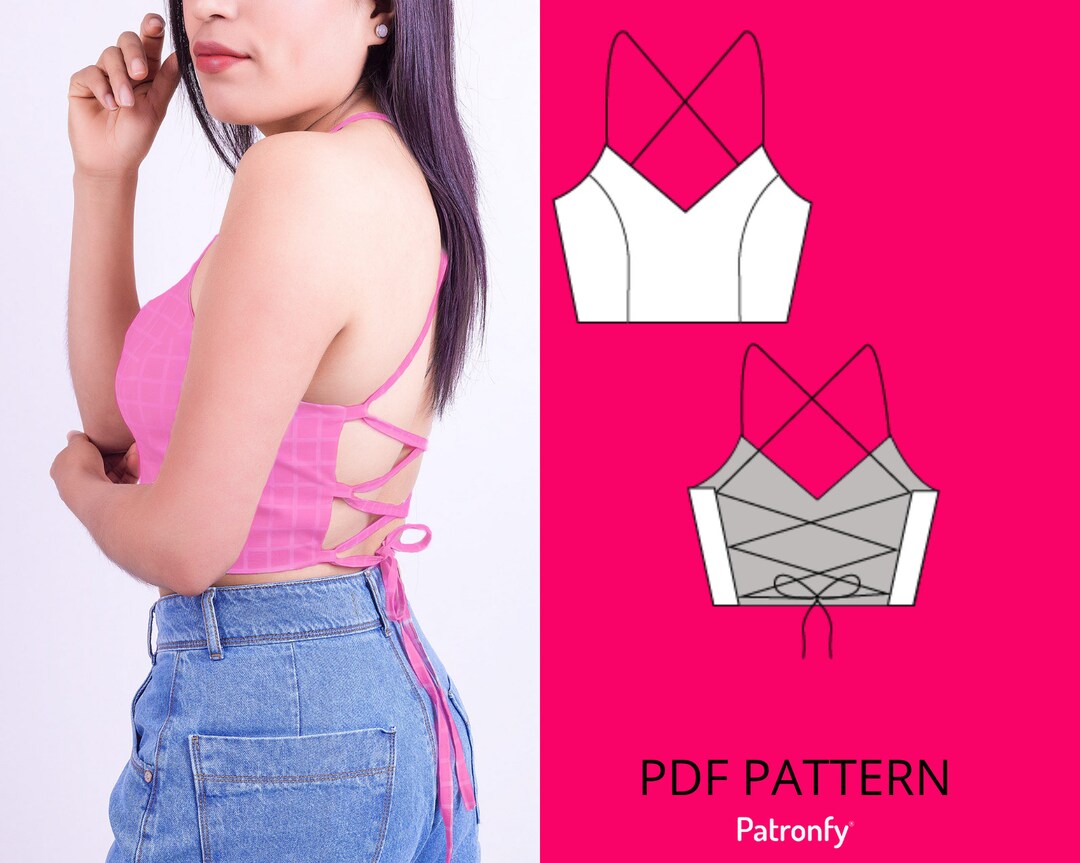 Alisson Open Back Top PDF Sewing Pattern 6 SIZES Instant - Etsy