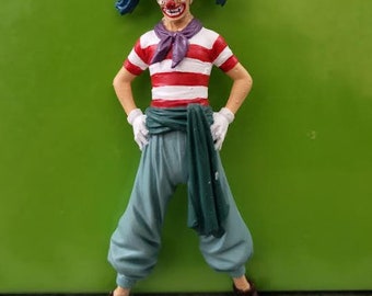 Einteiler Buggy der Clown stehende Figur bemalter Druck