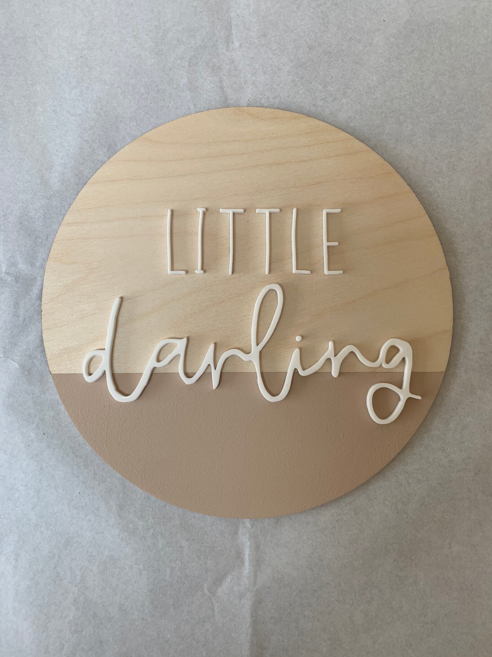 Little darling plaque wall art wooden name sign baby Etsy
