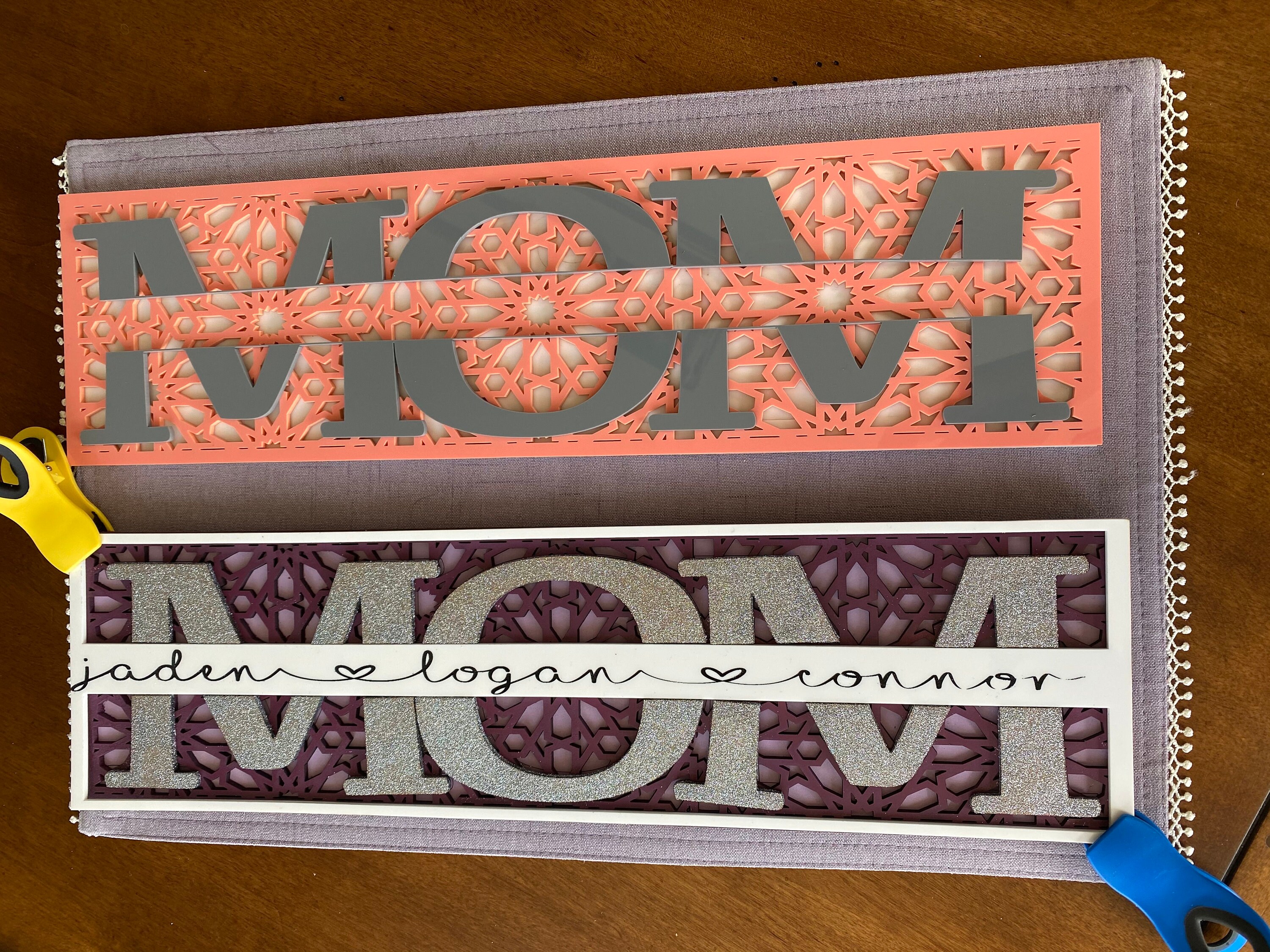 Download SVG File to Create MOM Sign with Split Monogram with or ...
