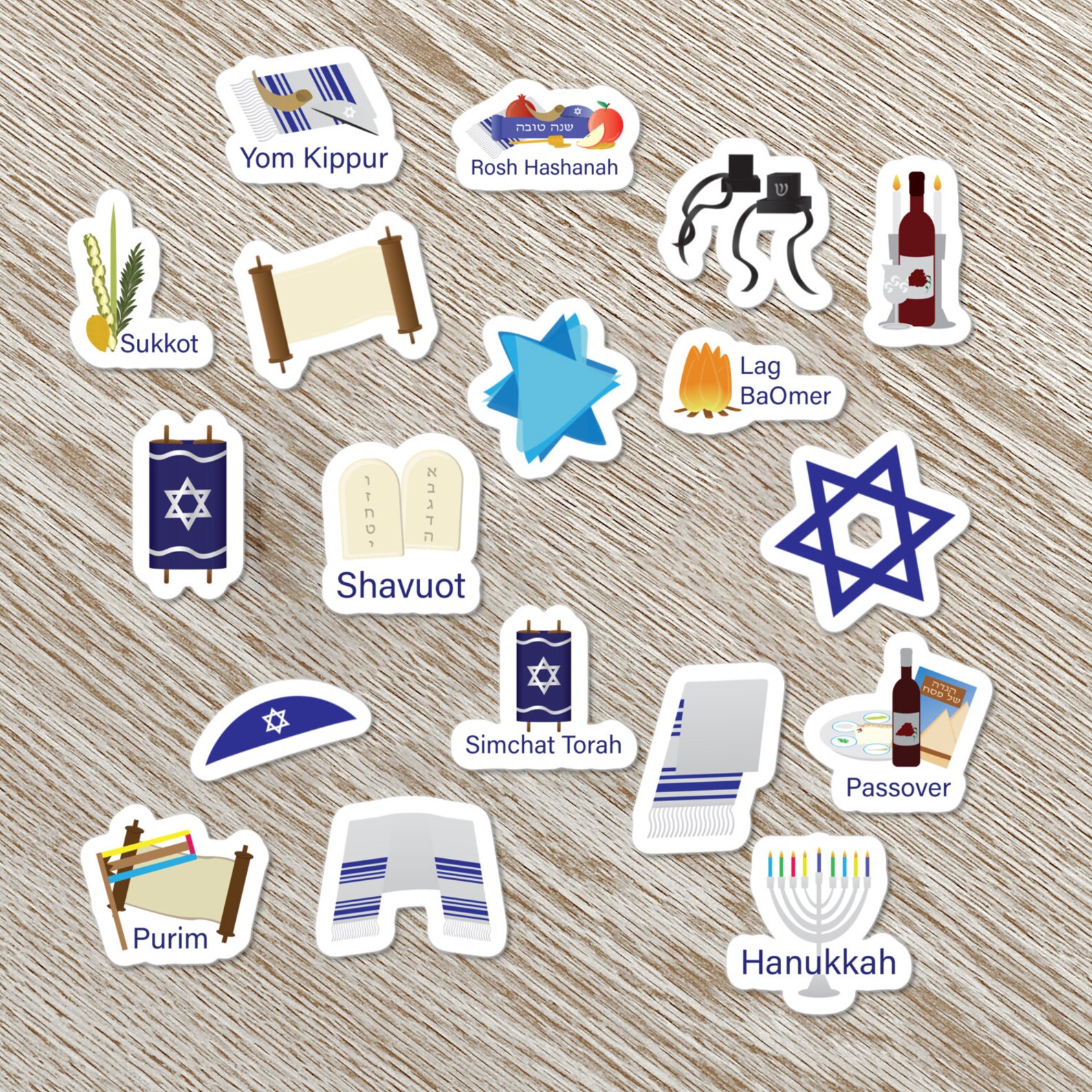 Jewish Kiss Cut Stickers Jewish Planner Stickers Jewish Etsy