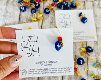 100 Stück Evil Eye Pin Hochzeit Gefälligkeiten: Personalisierte Brautparty Geschenke