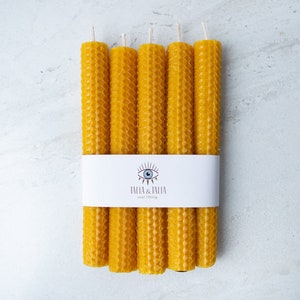 Vela de cera de abelha 100% pura, enrolada à mão, lindo presente, vela sem cheiro, vela antialérgica, presente perfeito para alguém, vela de mel, Natal
