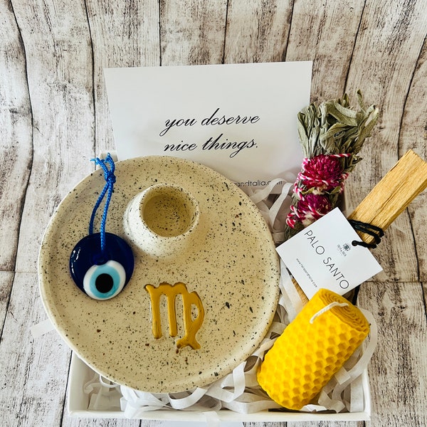 Zodiac Sign Gifts , Zodiac Gifts, Zodiac Birthday Gifts, Birthday Gift Boxes, Ceramic Incense Holder, Handmade Home Decor