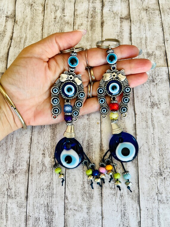 Evil Eye Keychain Bag Charm Horseshoe Charm Keychain Evil Eye