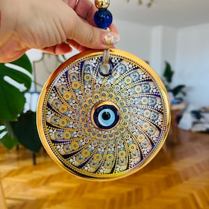 Evil Eye Wall Hanging, House Protection, Home Decor, New Home Gift Idea, Home Protection, Good Luck, Protection Charm, Baby Shower Gift,